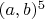 $(a, b)^5$