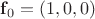$\mathbf f_0=(1,0,0)$