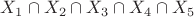 $\[{X_1} \cap {X_2} \cap {X_3} \cap {X_4} \cap {X_5}\]$