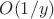 $O(1/y)$