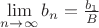 $\lim\limits_{n \to \infty}b_n = \frac{b_1}{B}$