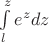 $\int\limits_{l}^{z}{e^zdz}$