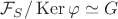 $\mathcal F_S / \operatorname{Ker} \varphi \simeq G$