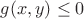 $g(x,y)\leq 0$