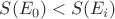 $S(E_{0}) < S(E_{i})$