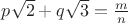 $p\sqrt2+q\sqrt3 = \frac mn$