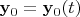 $\mathbf y_0=\mathbf y_0(t)$