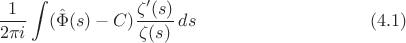 $$ \frac{1}{2\pi i} \int (\hat{\Phi}(s) - C) \frac{\zeta'(s)}{\zeta(s)} \, ds \eqno(4.1) $$