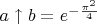 $a\uparrow b = e^{-\frac {\pi^2}4}$