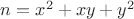 $n=x^2+xy+y^2$
