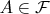 $A\in\mathcal F$