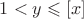 $1<y\leqslant [x]$
