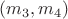 $(m_3, m_4)$