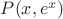 $P(x,e^x)$