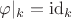 $\varphi|_k=\mathrm{id}_k$
