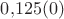 $0{,}125(0)$