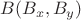 $B (B_x, B_y)$