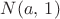 $N(a,\,1)$