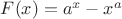 $F(x) = {a^x} - {x^a}$