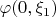 $\varphi(0,\xi_1)$