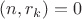 $(n,r_k) = 0$