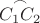 $\overset{\LARGE\frown}{C_{1} C_{2}}$