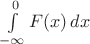 $\int\limits_{-\infty}^{0}F(x)\,dx$