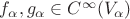 $f_{\alpha}, g_{\alpha}\in C^{\infty}(V_{\alpha})$
