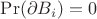 $\Pr(\partial B_i)=0$