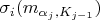 $\sigma_i(m_{\alpha_j, K_{j-1}})$