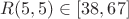 $R(5,5)\in[38,67]$
