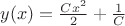 $y(x) = \frac{Cx^2}{2} + \frac{1}{C}$