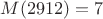 $M(2912)=7$ $M(2912)=7$