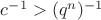 $c^{-1}>(q^n)^{-1}$