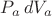 $P_a\,dV_a$