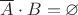$\overline A\cdot B=\varnothing$