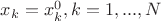 $x_k=x_k^0,k=1,...,N$