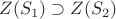 $Z(S_1)\supset Z(S_2)$