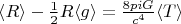 $\langle R \rangle-\frac{1}{2}R \langle g \rangle=\frac{8piG}{c^4}  \langle T \rangle$