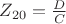 $Z_{20}=\frac{D}{C}$
