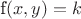 f\left(x,y\right)=k