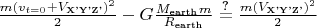 \tfrac{m (v_{t=0} + V_\text{X'Y'Z'})^2}{2} - G\tfrac{M_\text{earth} m}{ R_\text{earth}}  \stackrel{\text{?}}{=}  \tfrac{m ( V_\text{X'Y'Z'})^2}{2}