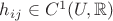$h_{ij} \in C^1(U,\mathbb R)$