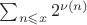 $\sum_{n\leqslant x}2^{\nu (n )} $
