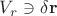 $V_r\ni\delta\mathbf r$