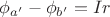 \phi_{a'} - \phi_{b'} = Ir