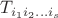 $T_{i_{1}i_{2}\ldots i_{s}}$ $T_{i_{1}i_{2}\ldots i_{s}}$