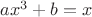 $ax^3+b=x$