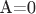 A=0