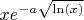 $xe^{-a\sqrt{\ln(x)}}$